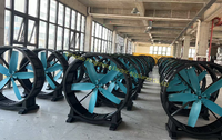 Ventilateur industriel mobile HVLS de 1,5 m, moteur de refroidissement rapide, économie d'énergie, ventilation, température apparente réduite, gymnases extérieurs, chaleur