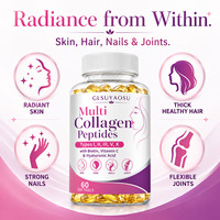 Marque privée - Complexe multi-peptides d'origan - Antioxydant - Beauté - Peau - Cheveux - Ongles - Soutien articulaire - 60 capsules - Vente en gros
