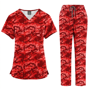 Tenues d'Infirmière/Docteur en Polyester Dobby Imprimé ODM, Légères, Confortables, Respirantes, Uniformes de Travail à Motifs de Dessins Animés, Unisexe, Utilisation Hospitalière - Product Image 1