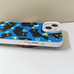 เคสโทรศัพท์มือถือลายคนรักแมว TPU เคสโทรศัพท์แมวน่ารักสำหรับ iPhone 12 13 MINI 11 14 15 16 PRO MAX - Product Image 1