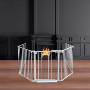 Prodigy Modern Katlanabilir Metal Şömine Güvenlik Bariyeri Düğme Kapatmalı - Küçük Hayvanlar İçin Sağlam ve Kolay Kurulumlu Oyun Alanı - Product Image 2