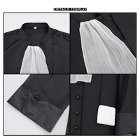 Nouvelle Robe de Cosplay d'Avocat Médiéval, Vêtement Sacerdotal Gothique, Cape Longue de Chorale d'Église pour Costume de Spectacle d'Halloween