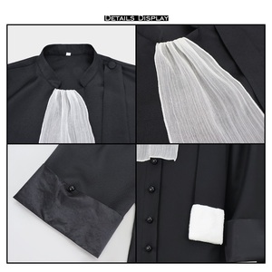 Nouvelle Robe de Cosplay d'<span class=keywords><strong>Avocat</strong></span> Médiéval, Vêtement Sacerdotal Gothique, Cape Longue de Chorale d'Église pour Costume de Spectacle d'Halloween - Product Image 5