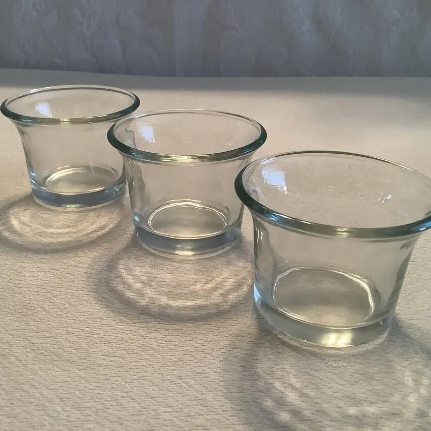 Bougeoir votif en verre d'usine Tasses en verre Bougies votives Porte-gobelet