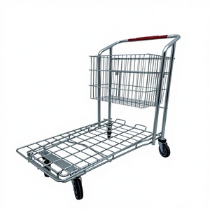 नया डिजाइन लॉजिस्टिक वेयरहाउस डेक ट्रॉली कार्गो गोदाम ट्रक कैरी प्लेटफॉर्म ट्रॉली - Product Image 1