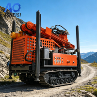 Machine de forage de puits d'eau sur chenilles hydraulique diesel ANS260, équipement pour une profondeur de 260 m, adapté à la géologie complexe