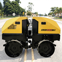 Nouvelle Compactrice Vibrante à Double Tambour SHANTUI SRD016W 1,6 Tonnes 17,8KW avec Moteur Yanmar, Pompe et Engrenages