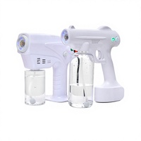 Nueva Pistola de Desinfección Atomizadora Inalámbrica de Mano, de Aleación de Cromo, Recargable, con Luz Azul, Modelo 01