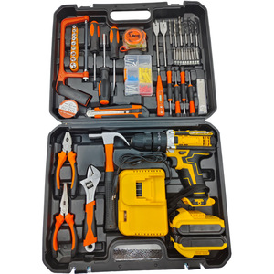 Ensemble de perceuse multifonctionnelle au lithium-ion de 118 pièces, avec une perceuse à percussion à couple élevé de 21 volts et deux vitesses - Product Image 4