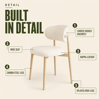 Chaises de café bistrot, sièges pour café, chaise empilable à pieds métalliques pour restaurant, salon de thé