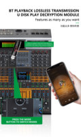Console de mixage professionnelle GAX-KV14, double effet stéréo avec interface USB pour l'enregistrement en studio et les performances live