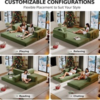 Bestseller Komprimiertes Schaumstoff-Sofabett Cord 2-in-1 Multifunktionales Bodensofabett für Wohnzimmer Weiches Modernes Design