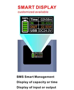 Orden en línea Banco de energía portátil para computadora portátil Multifunción LCD 21700 Batería de litio 7,4 V 19V 12V 24V DC Estación de energía portátil