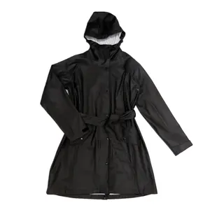 PU stilvolle schwarze Jacke Regenmantel für Erwachsene Wind jacke