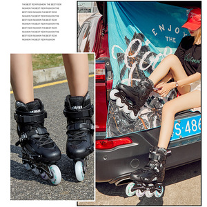 Vente en gros usine <span class=keywords><strong>Patins</strong></span> à roulettes professionnels en PP pour adultes débutants, unisexes, étudiants, chaussures <span class=keywords><strong>de</strong></span> patinage plates, commerce extérieur - Product Image 4