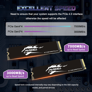 PUSKILL M.2 2280 NVMe SSD untuk Laptop Notebook PS5 PCIe 3.0 Internal Solid State Drive Upgrade 3D NAND - Product Image 2