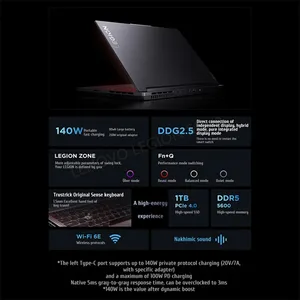 คอมพิวเตอร์แล็ปท็อปสำหรับเล่นเกม Lenovo Legion R7000P R7เอเอ็มดี8845ชั่วโมง16กรัมหน่วยความจำ1T SSD RTX4060 16นิ้วพีซี2.5K - Product Image 3