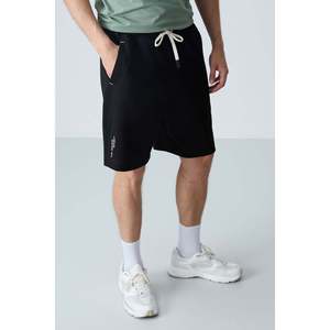 Pantalones Cortos Básicos para Hombre de Algodón Negro, Gruesos, Suaves y Texturizados, Corte Estándar - 81278 - Negro - Product Image 4