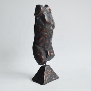 De hierro fundido hombre fuerte busto de <span class=keywords><strong>metal</strong></span> decoración de la Mesa - Product Image 2