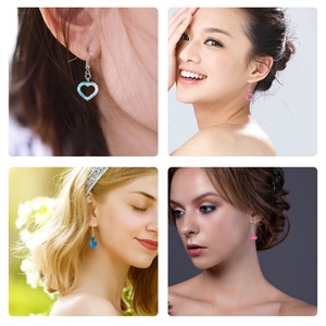 Diy kristal damlama jel ay yıldız kedi tavşan kafası müzik not küpe kolye kalıpları takı aksesuarları silikon kalıp - Product Image 2