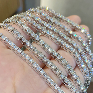 Pulsera y Brazaletes de Diamantes Cultivados en Laboratorio Solen Tenth, Corte Redondo, Chapado en Oro de 14K, DEF VS VVS, para Regalos - Product Image 2