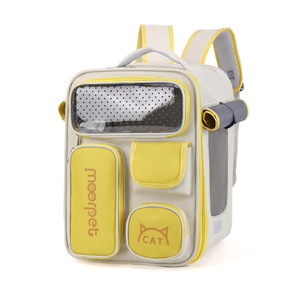 Moorpet Pet Carrier <b>Backpack</b> Oxford Fabric Transparent Window <b>Cat</b> Dog Travel Bag Green - Product Image 5