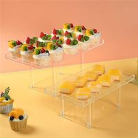 Présentoir de gâteau en acrylique Décorations de fête de mariage et d'anniversaire élégantes pour les bonbons de pâtisserie de Cupcakes de dessert-Outils de gâteau de qualité