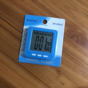 Kadio Digital <b>Clock</b> KD-1826A-C <b>Battery</b> Powered Rectangle Wall <b>Clock</b> With Display And Alarm Feature - Product Image 1