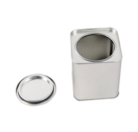 Boîte en fer blanc rectangulaire ou carrée personnalisée avec impression, de qualité alimentaire, pour l'emballage de thé, café et autres aliments – Vente en gros