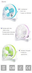 <span class=keywords><strong>6</strong></span> "enfriador de aire moda estudiante Oficina mudo pequeña mesa de escritorio usb mini ventilador de mano - Product Image 6