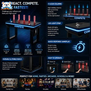 เครื่องเกมจับแท่ง LED ฝึกปฏิกิริยาตอบสนองแบบอาร์เคด เกมจับแท่งเร็วสำหรับห้างสรรพสินค้า - Product Image 2