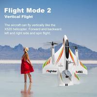Avion RC Wltoys XK X450 2.4G 6CH à aile fixe, télécommande, 3 modes de vol, décollage et atterrissage verticaux, moteur brushless, portée 300m