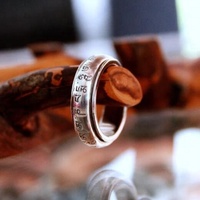 Bagues de mariage ou bagues tournantes plaquées rhodium style hip-hop, bague de prière Om Mani Padme Hum pour hommes