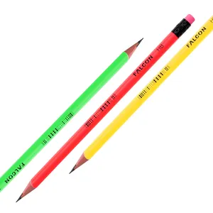 带带 BSCI，EN71，FSC 证书的荧光木制 HB 铅笔