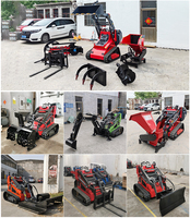 Pengiriman Gratis Mini Skid Steer Loader Diesel Roda/Track Murah