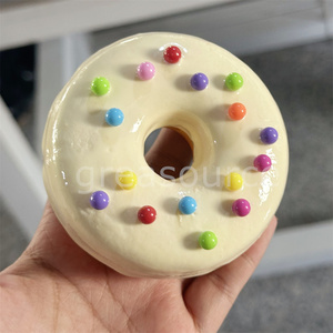 8,5 CM Accessoires pédagogiques, Jouets en forme de donuts saveur vanille, Blanc pur, sans décoration, Kit de peinture et de coloriage DIY, Boules de jeu factices, Cadeau - Product Image 4