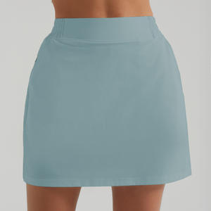 2025最新カスタムロゴ女性2イン1弾性ウエストカジュアルカーゴスカートテニスPadel Pickleballウェアスカートポケット付き - Product Image 4