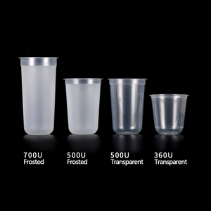 Bicchieri di Plastica Usa e Getta con Logo Personalizzato, Coperchio a U Trasparente, Bicchieri Opachi a Parete Singola <span class=keywords><strong>per</strong></span> Dessert, Caffè e Tè al <span class=keywords><strong>Latte</strong></span> - Product Image 3