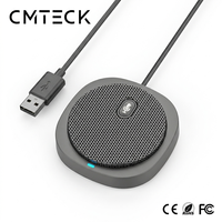 Microphone USB omnidirectionnel portable CMTECK M6 MINI en métal avec réduction de bruit ENC et câble de 2 m pour ordinateur et conférences