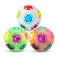Boule magique de puzzle arc-en-ciel Fidget Ball Puzzle Game Fun Stress Reliever Magic Ball Casse-tête Fidget Toys