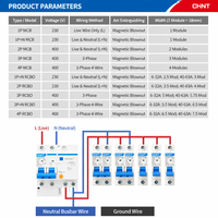 CHINT NXB-63 Miniature Circuit Breaker MCB 1P 2P 3P 4P 6A 10A 16A 20A 32A 40A 63A 6kA 230V 400V Kurva C DIN Rail Rumah Tangga