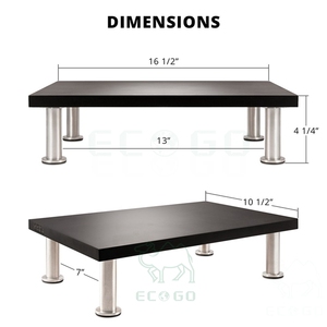 Support de moniteur en bois de bambou Durable noir Riser ordinateur attrayant étagère de moniteur en bois charmant élévateur de bureau <span class=keywords><strong>pour</strong></span> ordinateur portable - Product Image 1