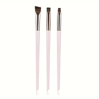 Kit de teinture pour sourcils ultra-fin avec manche en bois et pinceau en nylon, crayon à sourcils à poils synthétiques, marque privée