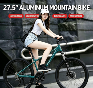 <span class=keywords><strong>Vélo</strong></span> de montagne en alliage d'aluminium de 27,5 pouces, 27 vitesses, freins à disque doubles, fourche à ressort, activités de plein air, adolescents, confortable, haute performance - Product Image 1