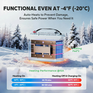 แบตเตอรี่ LiFePO4 12.8V 60Ah กลุ่ม 24 แบบอเนกประสงค์ พร้อมบลูทูธ แอ<span class=keywords><strong>ป</strong></span>พลิเคชันควบคุม ระบบทำความร้อนอัจฉริยะ มาตรฐาน IP67 สำหรับเรือเดินทะเล มอเตอร์ลากจูง รถบ้าน และรถลากจูง - Product Image 3