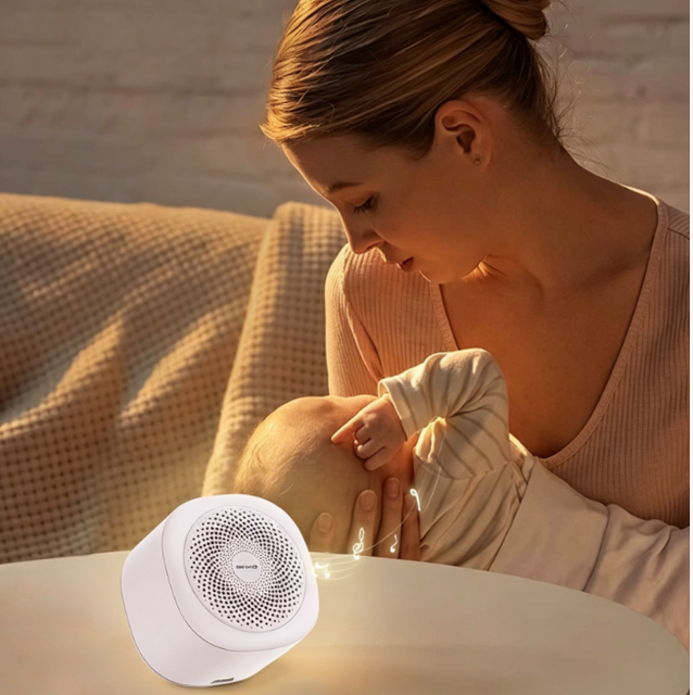 White Noise Sound Machine for Adults Kids Baby, Mini, 10 Non-looping Sounds, Timer, Memory Function, Easy to Pocket and Travel