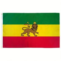 Drapeau Rasta en polyester 100% personnalisé pour l'extérieur, 3x5 pieds, avec 2 œillets