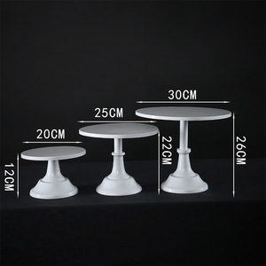 Juego de 3 Soportes Dorados para Pasteles de Boda, Artículos Festivos y para Fiestas, Soporte de Exhibición para Postres con Colores Combinados - Product Image 2