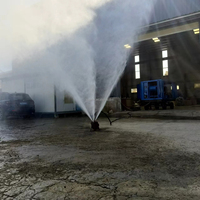 Nouvelle machine de nettoyage de canalisations diesel robuste montée sur remorque, pompe triplex 24Mpa pour le nettoyage des drains DN100-DN1200