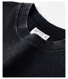 เสื้อยืดวินเทจฟอกสีลายวินเทจเสื้อยืดพลัสไซส์ทรงหลวมออกแบบโลโก้ได้ตามต้องการ - Product Image 5